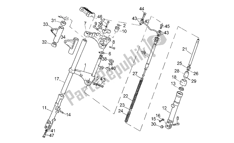 Todas las partes para Amortiguador Delantero de Moto-Guzzi V 65 Custom 650 1985