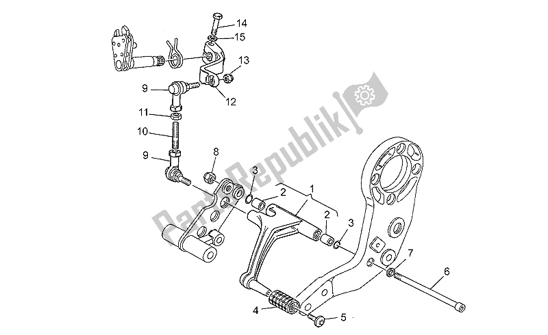 Todas as partes de Alavanca De Velocidades do Moto-Guzzi Daytona Racing 1000 1996