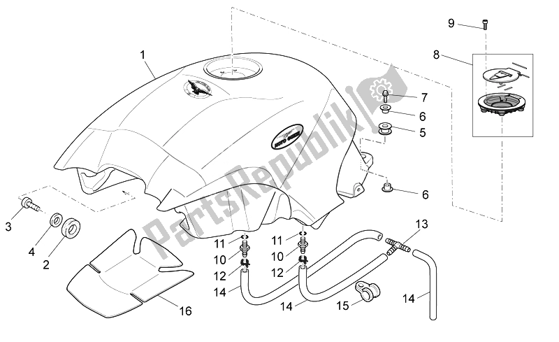 Toutes les pièces pour le Réservoir D'essence du Moto-Guzzi Norge 850 2007