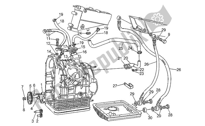 Toutes les pièces pour le La Pompe à Huile du Moto-Guzzi V 10 Centauro 1000 1997