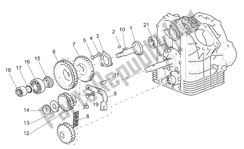 Tutte le parti per il Sistema Di Temporizzazione Ii del Moto-Guzzi MGS 01 Corsa 1200 2004