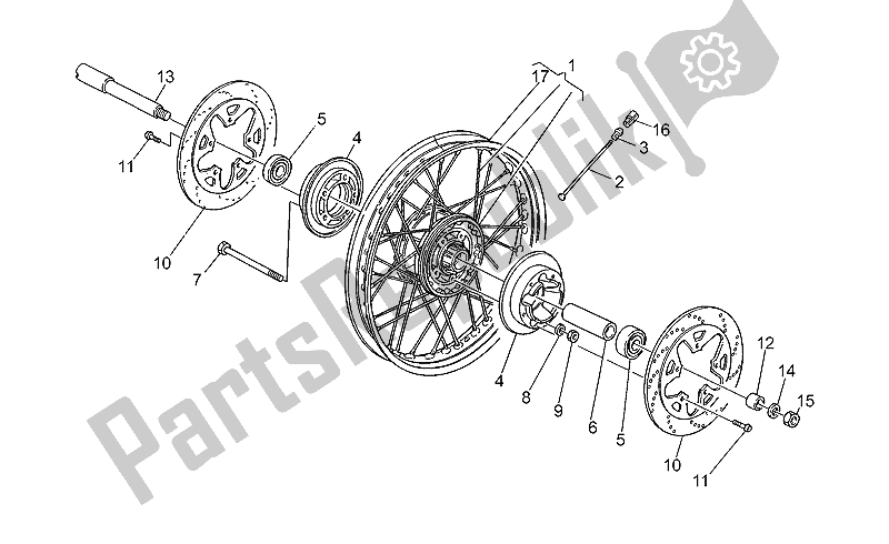 Todas as partes de Roda Da Frente do Moto-Guzzi Quota 1000 1992