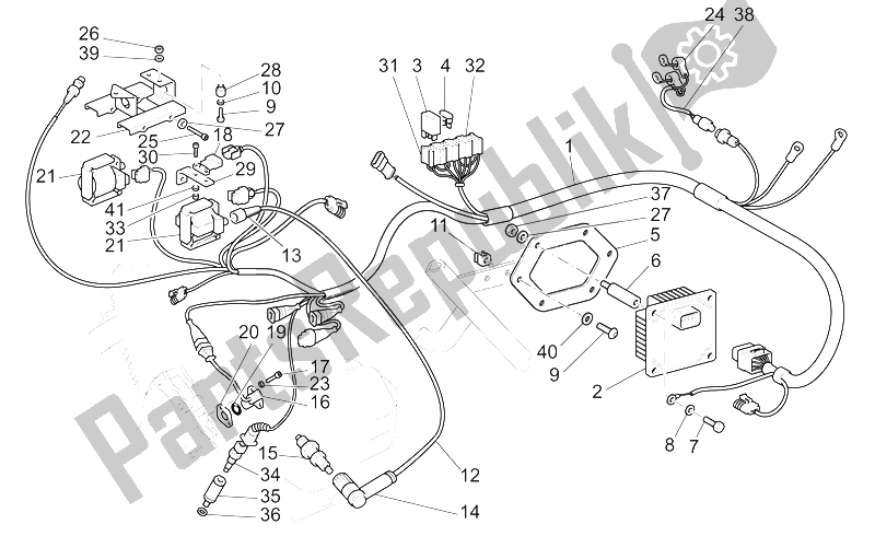 All parts for the Electrical Systeme of the Moto-Guzzi California Stone Touring PI CAT 1100 2003