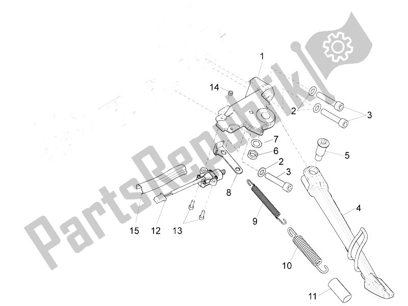 Todas las partes para Soporte Central de Moto-Guzzi Audace 1400 2015