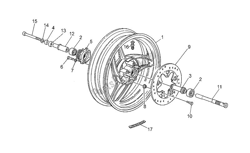 Toutes les pièces pour le Roue Arrière du Moto-Guzzi Sport Carburatori 1100 1994