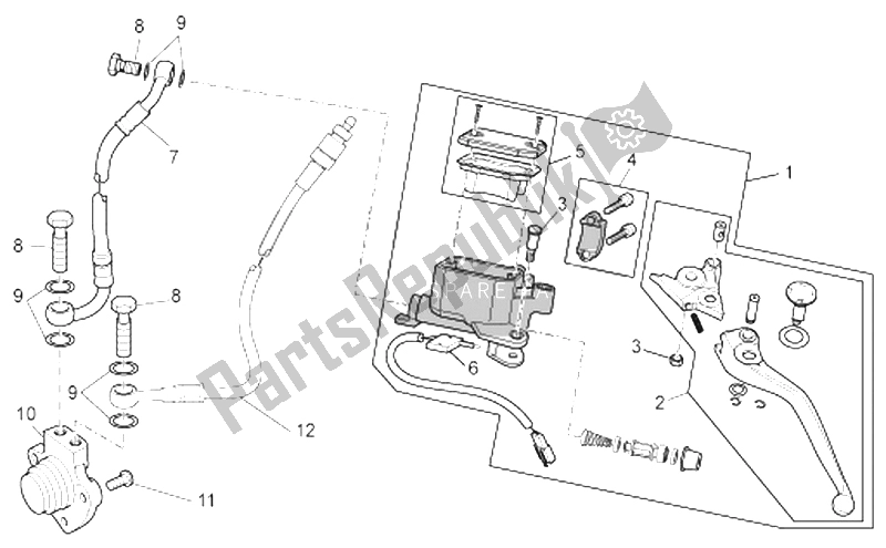 Toutes les pièces pour le Commande D'embrayage Complète du Moto-Guzzi Norge Polizia Berlino 850 2008