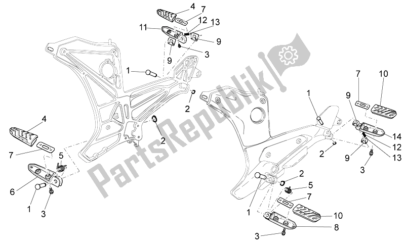 Toutes les pièces pour le Repose-pieds I du Moto-Guzzi Norge 850 2007