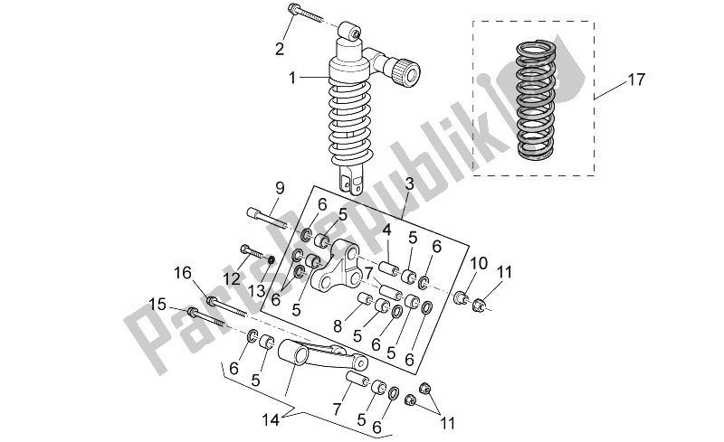 Tutte le parti per il Biella - Ammortizzatore Posteriore Abs. Del Moto-Guzzi Norge 850 2007