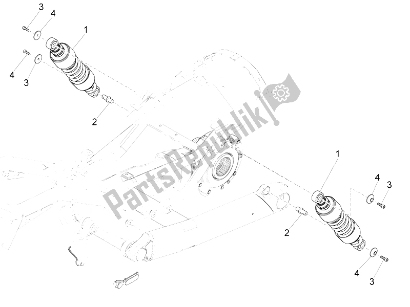 All parts for the Shock Absorber of the Moto-Guzzi California 1400 Touring ABS 2012