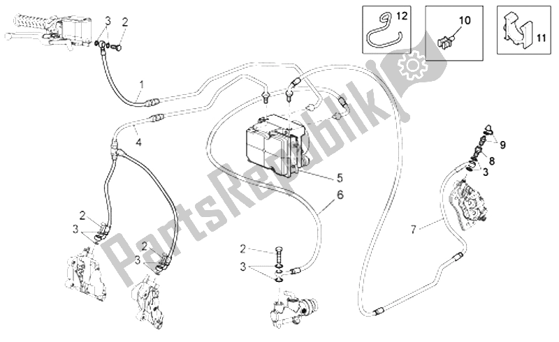 Tutte le parti per il Sistema Frenante Abs del Moto-Guzzi Norge Polizia Berlino 850 2008