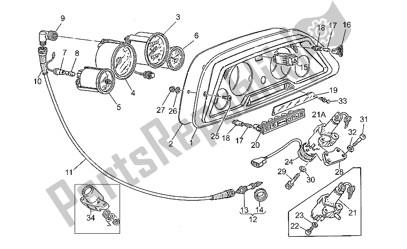 Toutes les pièces pour le Tableau De Bord du Moto-Guzzi SP III 1000 1989