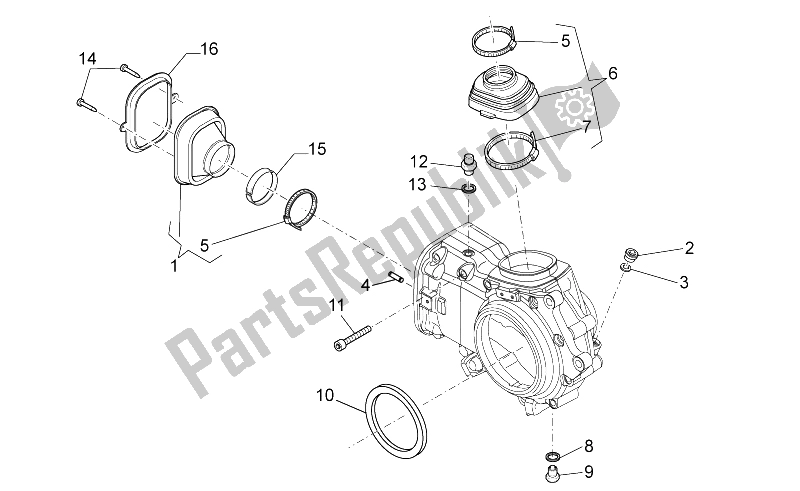 All parts for the Trans. Cpl.-cage of the Moto-Guzzi Stelvio 1200 NTX ABS 2009