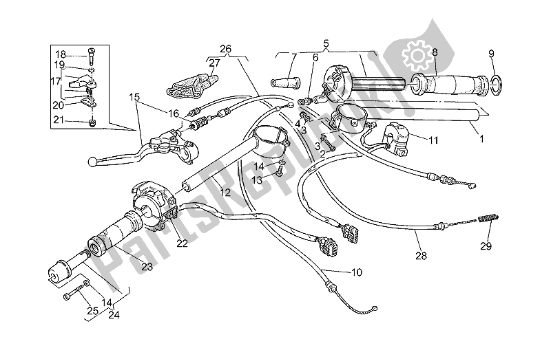 Toutes les pièces pour le Guidon - Commandes du Moto-Guzzi Daytona RS 1000 1997