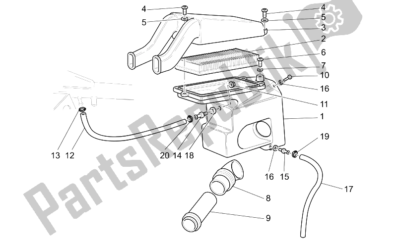 Todas las partes para Caja De Aire de Moto-Guzzi California Vintage 1100 Royal Hashemite Court 2006