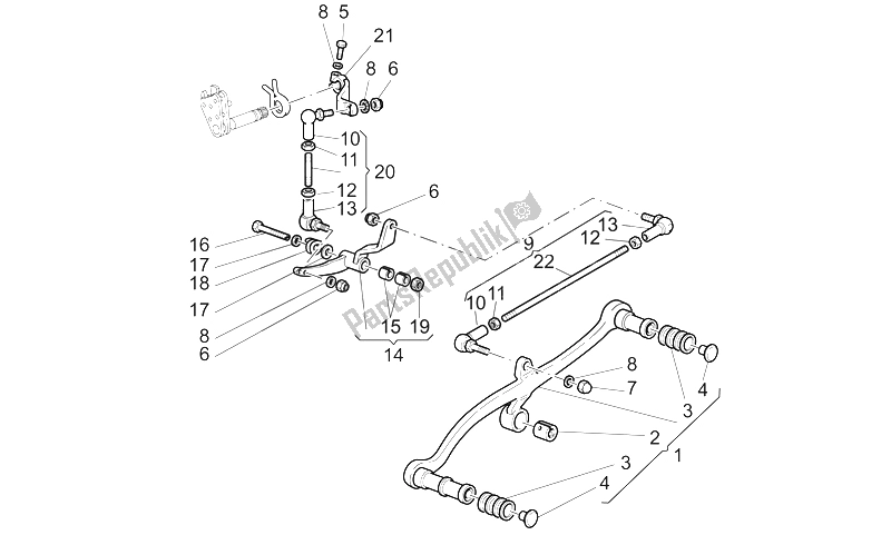 Tutte le parti per il Leva Del Cambio del Moto-Guzzi California Stone Metal PI 1100 2002