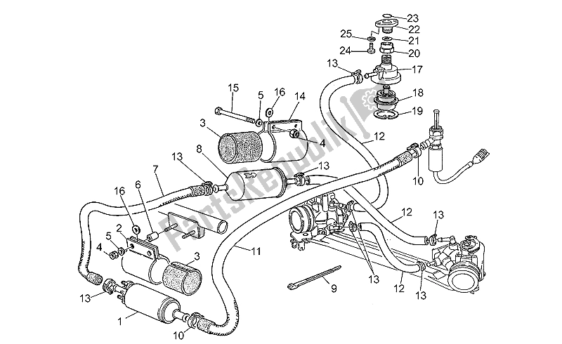 Wszystkie części do Zapas Paliwa Moto-Guzzi V 10 Centauro 1000 1997