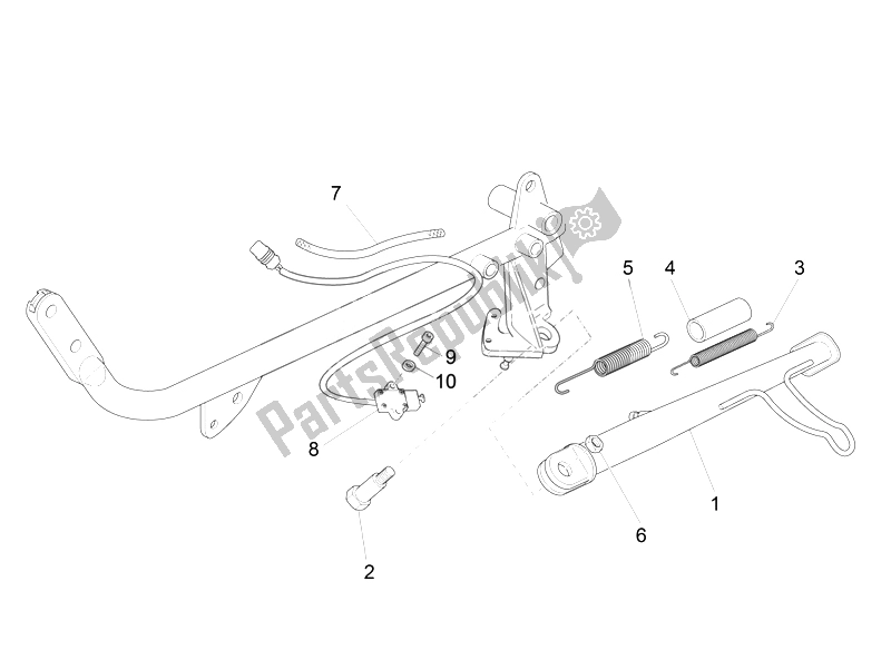 Toutes les pièces pour le Béquille Latérale du Moto-Guzzi V7 Special 750 2014
