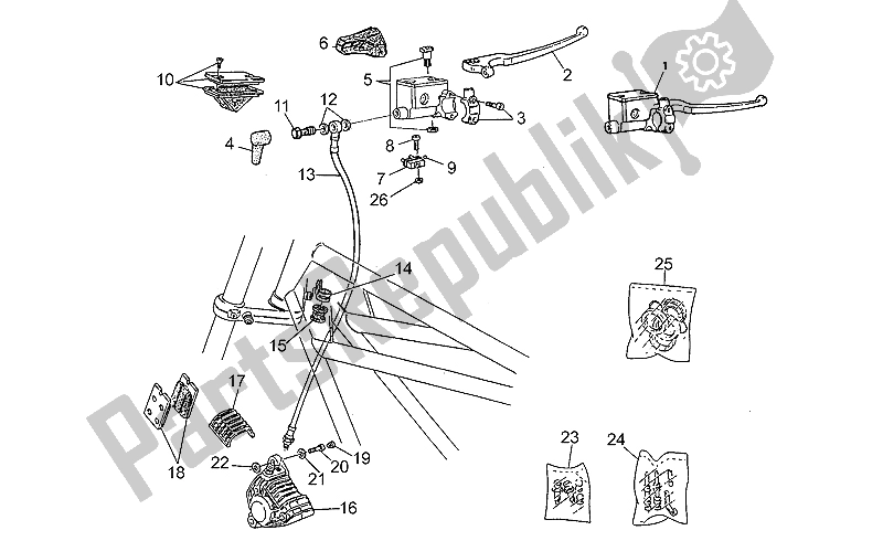 Toutes les pièces pour le Système De Freinage Avant Droit du Moto-Guzzi California 1100 1994