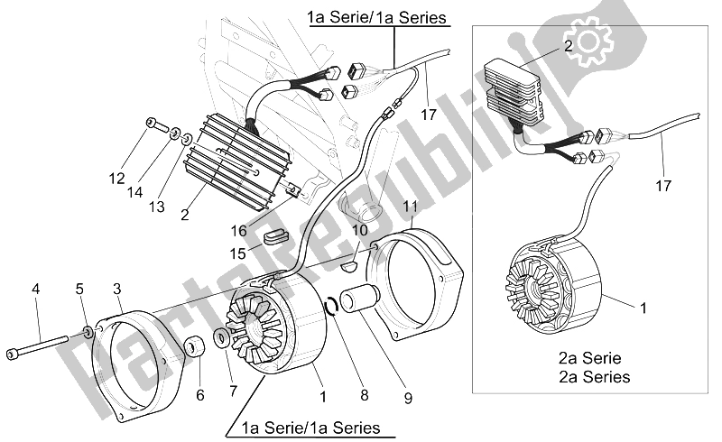 Wszystkie części do Generator - Regulator Moto-Guzzi V 11 CAT 1100 2003
