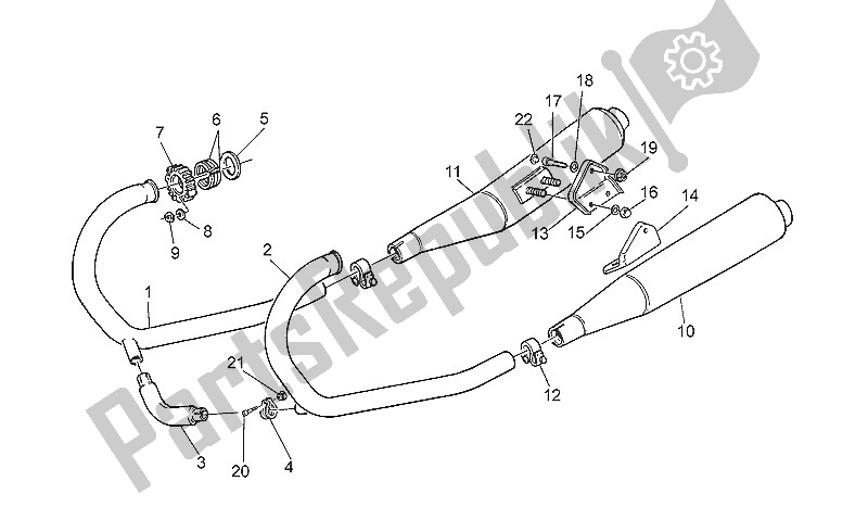 Tutte le parti per il Unità Di Scarico del Moto-Guzzi Nevada 350 1992