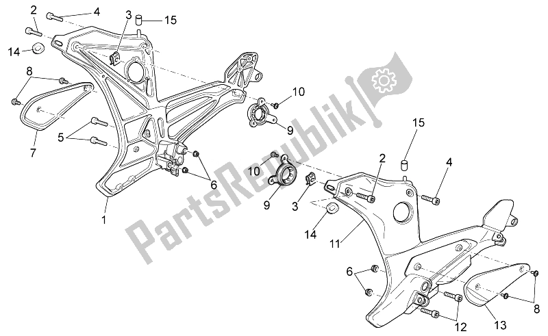 All parts for the Foot Rests Ii of the Moto-Guzzi Norge 1200 IE 8V Polizia Stradale 2014