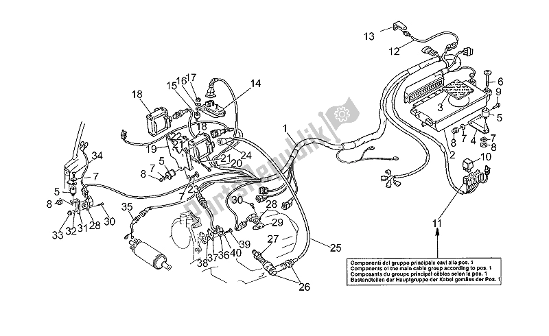 Toutes les pièces pour le Système électrique (2) du Moto-Guzzi Sport Corsa 1100 1998