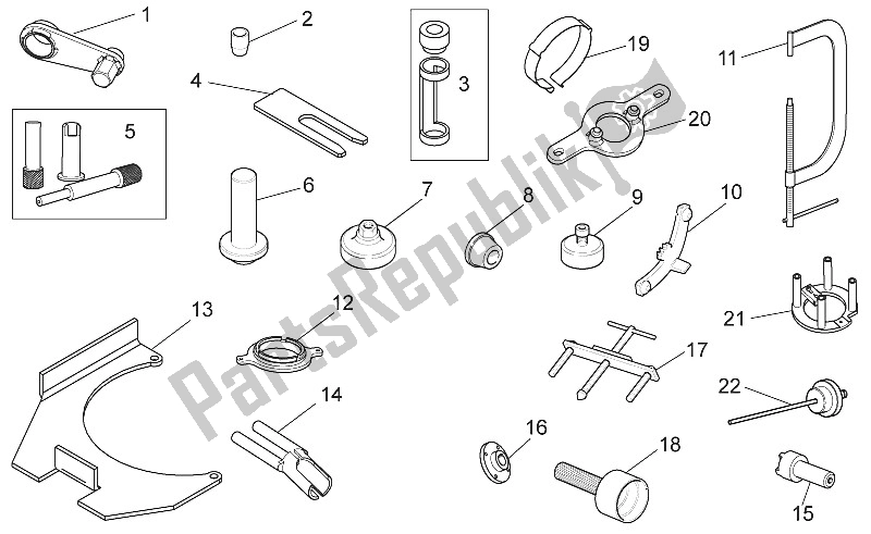 All parts for the Specific Tools I of the Moto-Guzzi Stelvio 1200 8V STD NTX 2011
