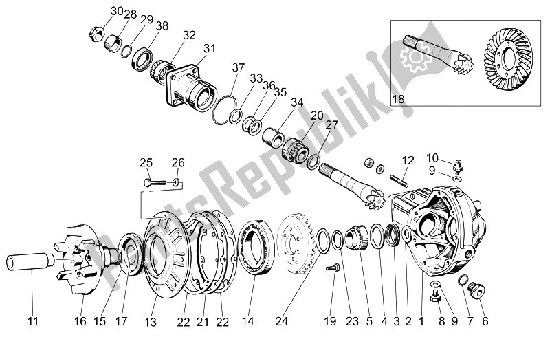 All parts for the Transmission Complete Ii of the Moto-Guzzi Nevada Base Club 750 2002