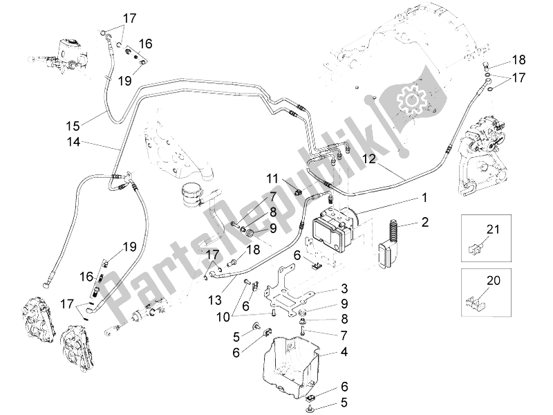 Toutes les pièces pour le Système De Freinage Abs du Moto-Guzzi Audace 1400 2015