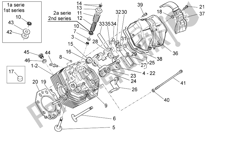 Alle onderdelen voor de Cilinderkop En Kleppen Ii van de Moto-Guzzi Breva 1200 2007
