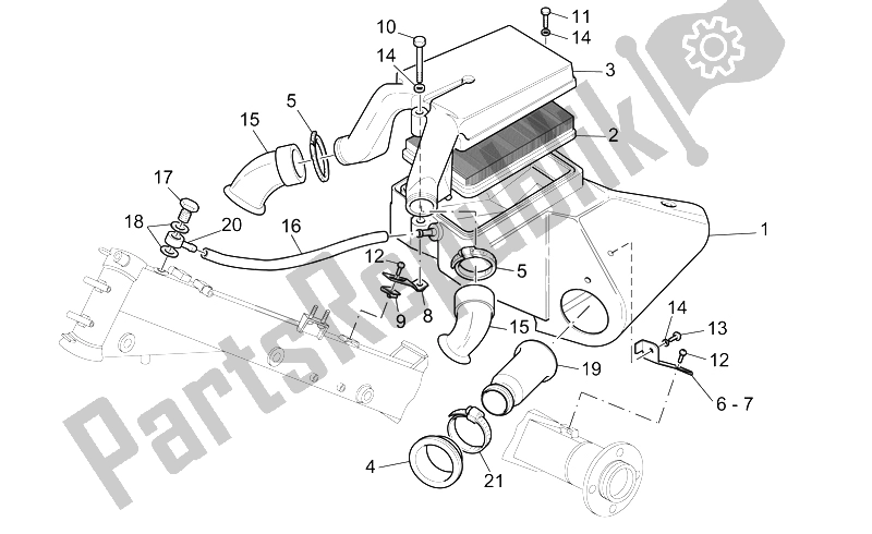 Todas as partes de Caixa De Ar do Moto-Guzzi V 11 LE Mans 1100 2002