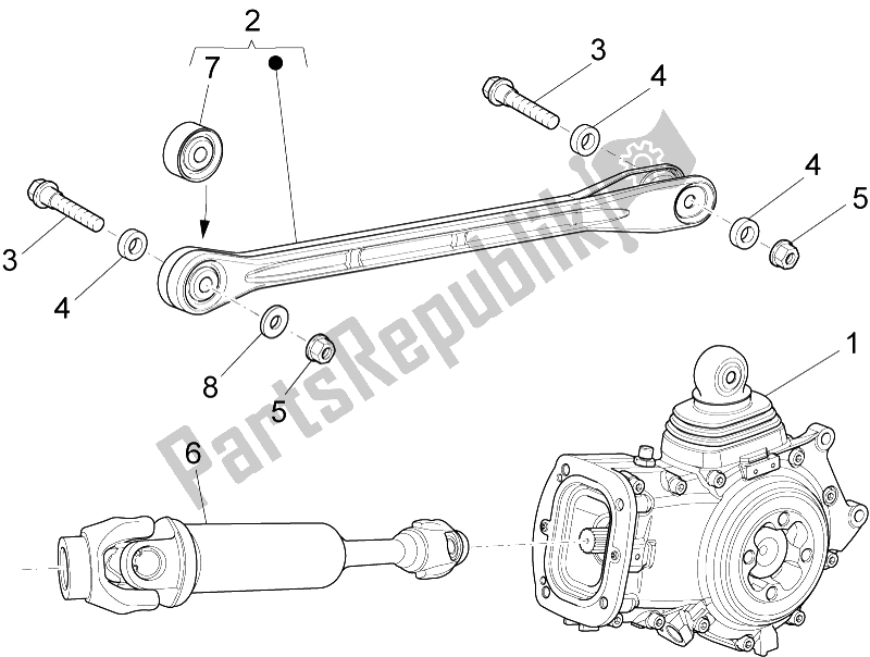 Toutes les pièces pour le Transmission Terminée du Moto-Guzzi Breva V IE 1100 2005