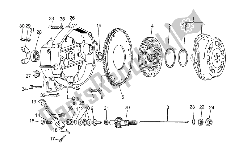 All parts for the Clutch of the Moto-Guzzi SP 750 1990