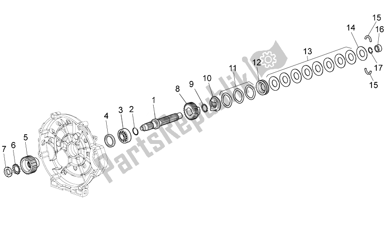 Toutes les pièces pour le Arbre D'embrayage du Moto-Guzzi Norge 850 2007