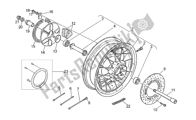 Toutes les pièces pour le Roue Arrière du Moto-Guzzi California EV V 11 USA 1100 1997