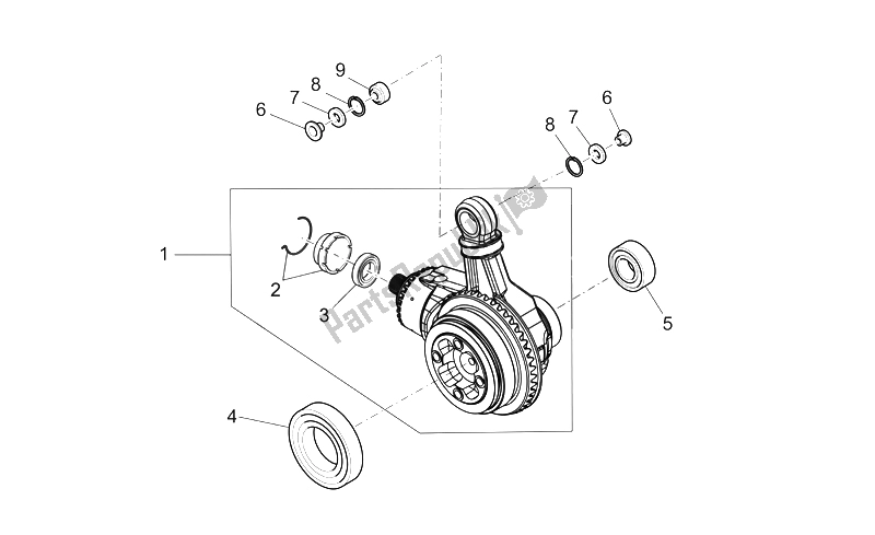 Toutes les pièces pour le Engrenage Conique Trans. Cpl. Du Moto-Guzzi Breva V IE 850 2006