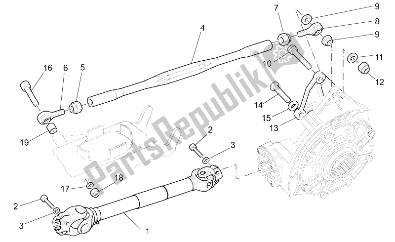 Tutte le parti per il Trasmissione Completa I del Moto-Guzzi MGS 01 Corsa 1200 2004