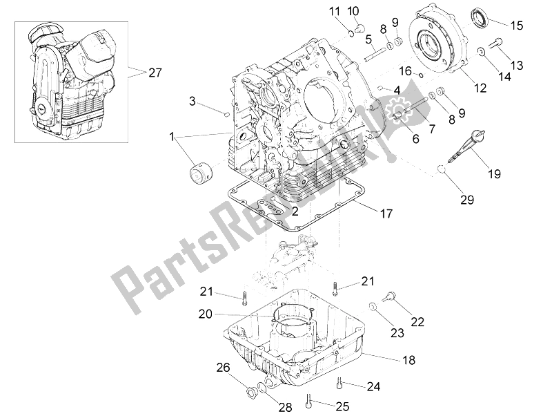 Tutte le parti per il Carter I del Moto-Guzzi Griso S E 1200 8V 2015