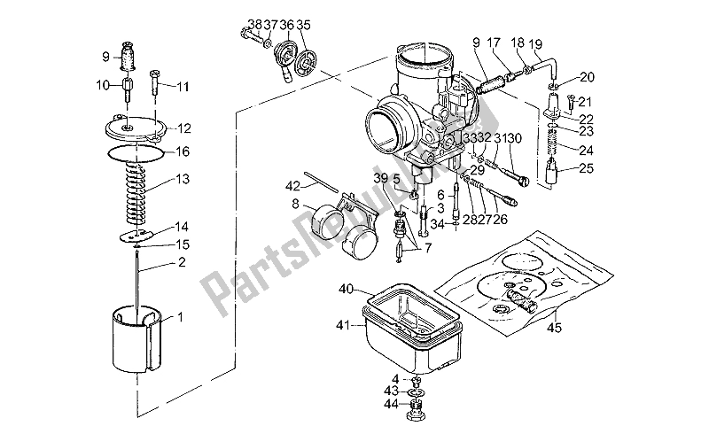 Todas las partes para Carburadores de Moto-Guzzi V 65 Custom 650 1985