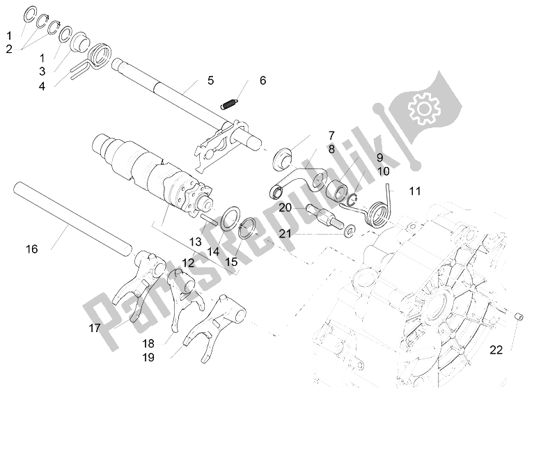 Todas las partes para Selector De Caja De Cambios de Moto-Guzzi V7 II Racer ABS 750 2015