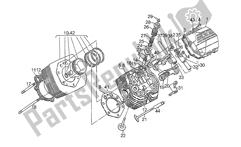 Toutes les pièces pour le Culasse 1991-d du Moto-Guzzi GT 1000 1987