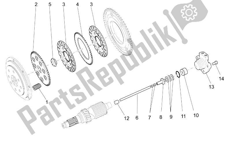 Toutes les pièces pour le Embrayage du Moto-Guzzi Sport 1200 2006