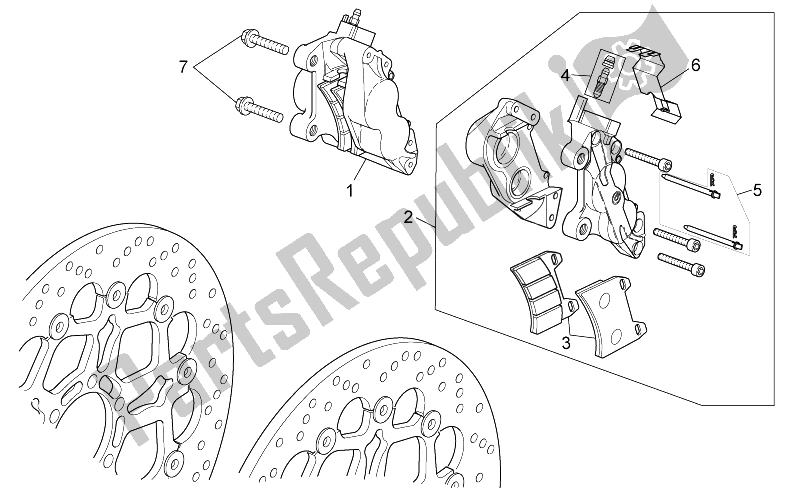 Toutes les pièces pour le étrier De Frein Avant du Moto-Guzzi Norge 1200 IE 8V Polizia Stradale 2014