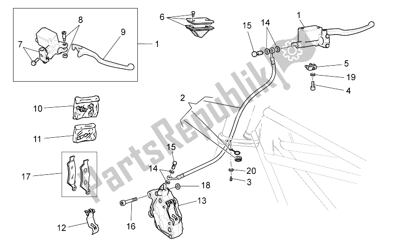 Tutte le parti per il Sistema Frenante Anteriore del Moto-Guzzi Nevada 750 S 2010