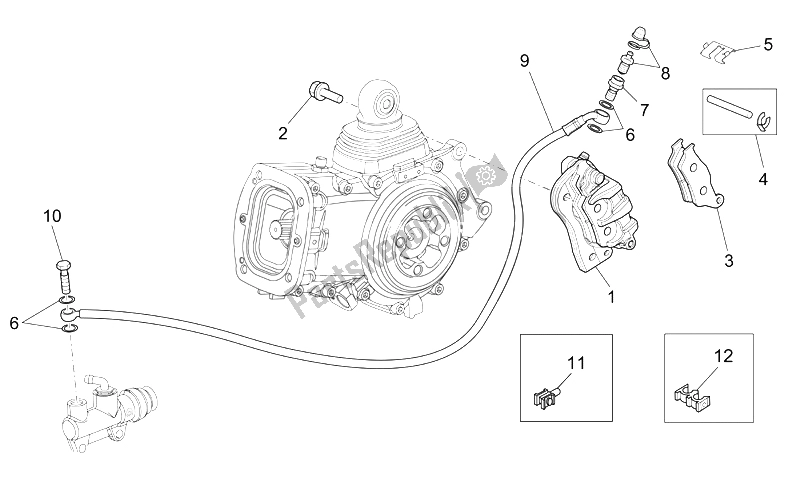 Tutte le parti per il Pinza Freno Posteriore del Moto-Guzzi Sport 1200 2006