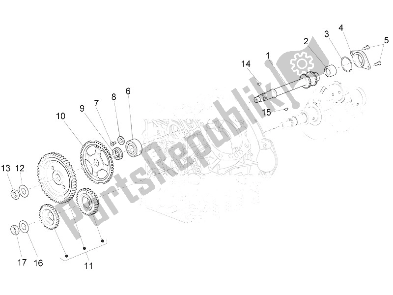 All parts for the Timing System of the Moto-Guzzi Eldorado 1400 USA 2016