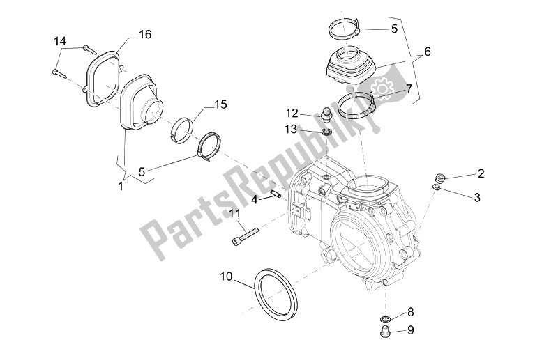 Tutte le parti per il Trans. Cpl.-cage del Moto-Guzzi Griso V IE 1100 2005