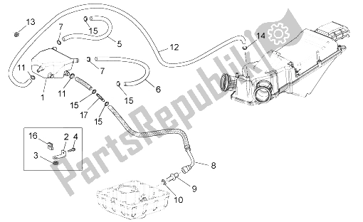 Tutte le parti per il Sistema Di Soffiaggio del Moto-Guzzi Stelvio 1200 8V STD NTX 2011