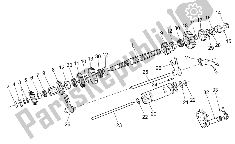 Toutes les pièces pour le Arbre Mené du Moto-Guzzi California EV Touring PI 1100 2002