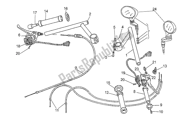 Todas las partes para Controles De Manillar, Primera Serie de Moto-Guzzi LE Mans 1000 1985